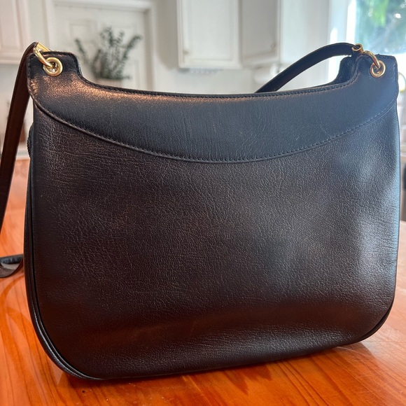 Dior Black Leather Shoulder Bag with Gold Accents Rare Gorgeous Vintage bag - Picture 2 of 16